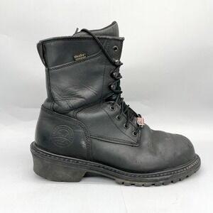 Red Wing Irish Setter Mens 9 E2 Masabi Logger Boot Black Leather Waterproof Work